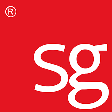 Logo mit rotem Hintergrund und weißen Buchstaben "sg".